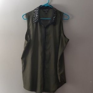 Rock and Republic tank top button up blouse